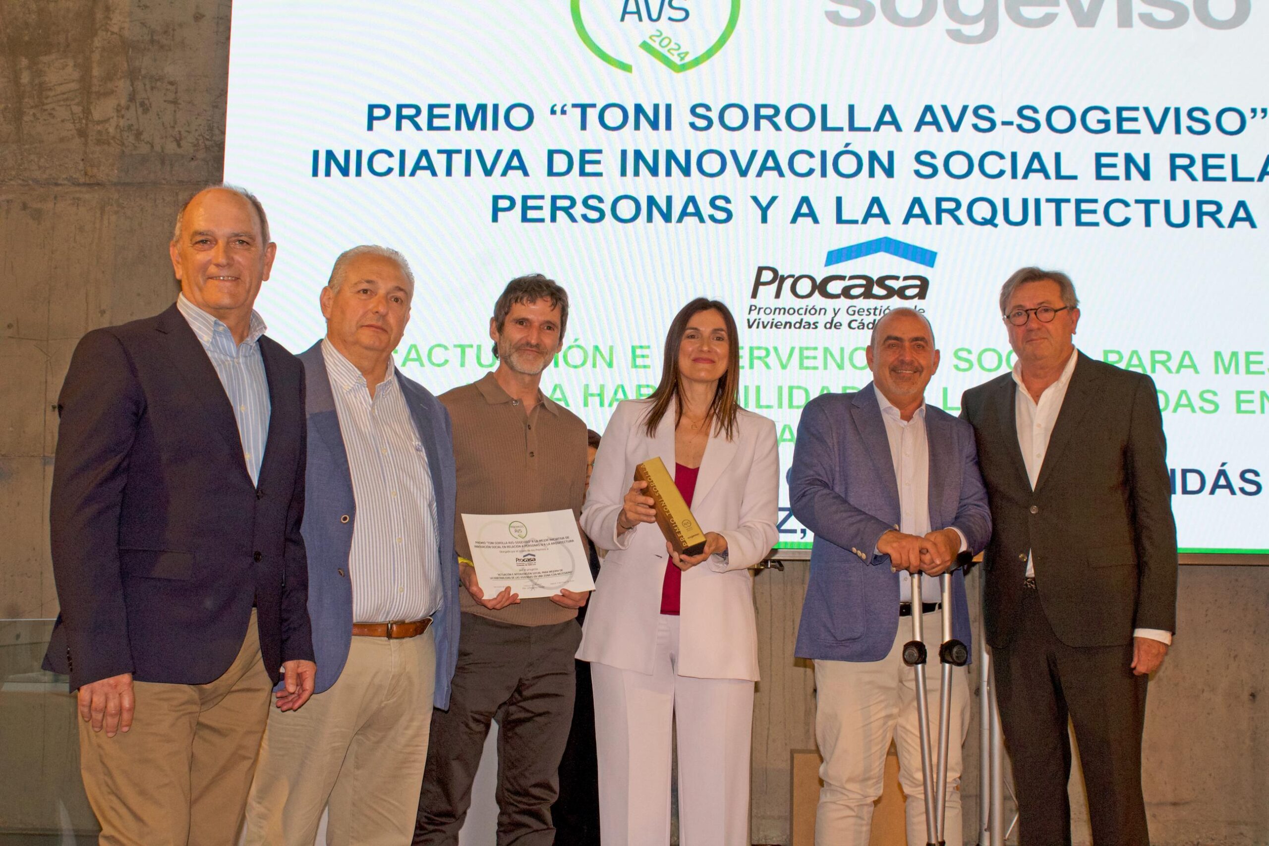 Presentation of the first Toni Sorolla Award, AVS-Sogeviso